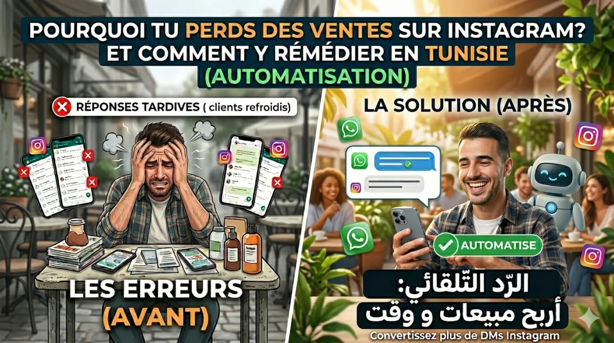 Pourquoi Tu Perds des Ventes sur Instagram — Et Comment Y Remédier en Tunisie