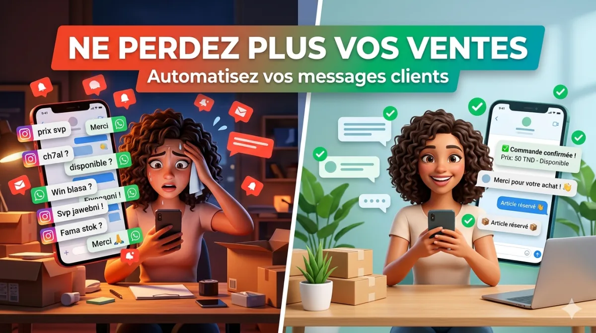 Pourquoi vous perdez des ventes sur Instagram et WhatsApp en Tunisie (et comment y remédier)